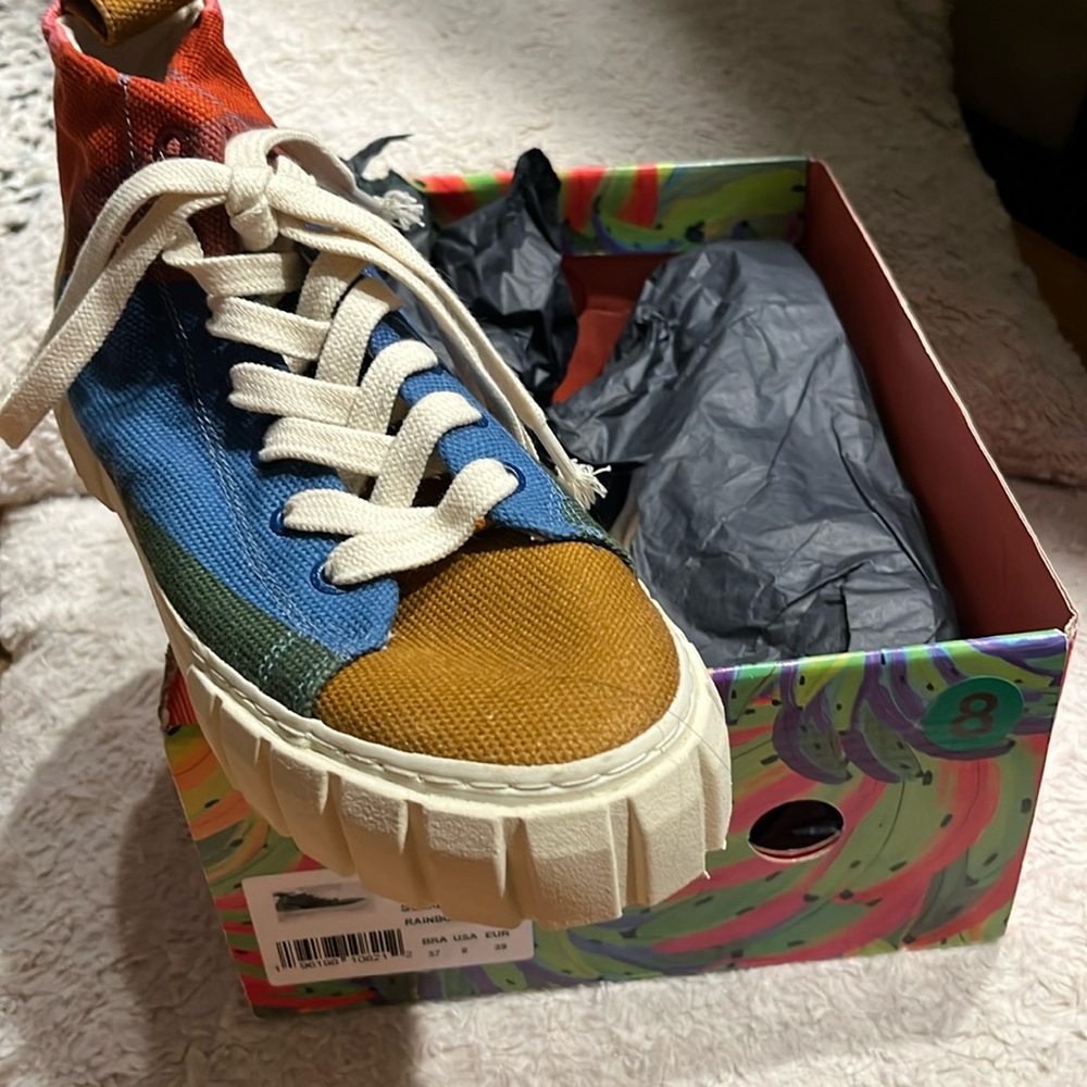 Farm Rio Rainbow Platform Hightop Sneaker, Size 8